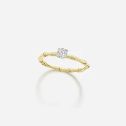 Jessica McCormack Bamboo Diamond Ring - 0.25ct Fashion Jewellery