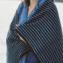 Tekla Organic Cotton Towels - Black And Blue 11 Tekla Organic Cotton Towels - Black And Blue