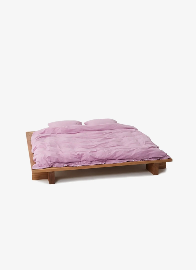 Tekla Percale Duvet Cover - Mallow Pink Home Living 3 Tekla Percale Duvet Cover - Mallow Pink Home Living