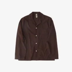 Tekla Poplin Sleep Shirt - Coffee