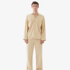 Tekla Fashion Jewellery Poplin Sleep Pants - Khaki