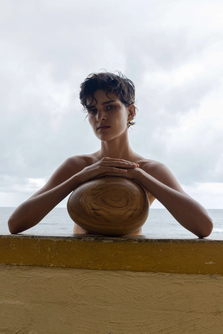 Fourth St. Egg Sculpture - Solid Oak 5 Fourth St. Egg Sculpture - Solid Oak