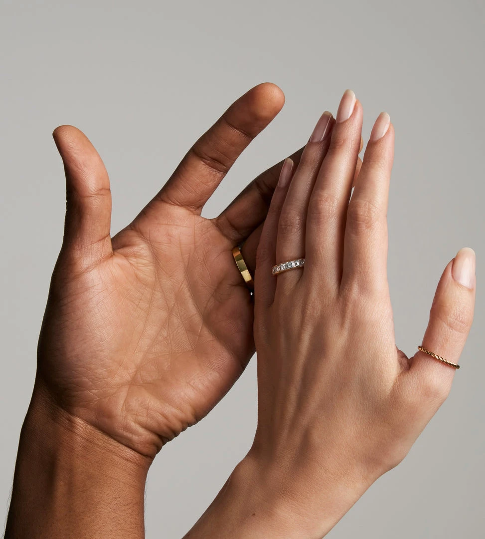 Jessica McCormack Fashion Jewellery 14 Sided Yellow Gold Band 4 Jessica McCormack Fashion Jewellery 14 Sided Yellow Gold Band