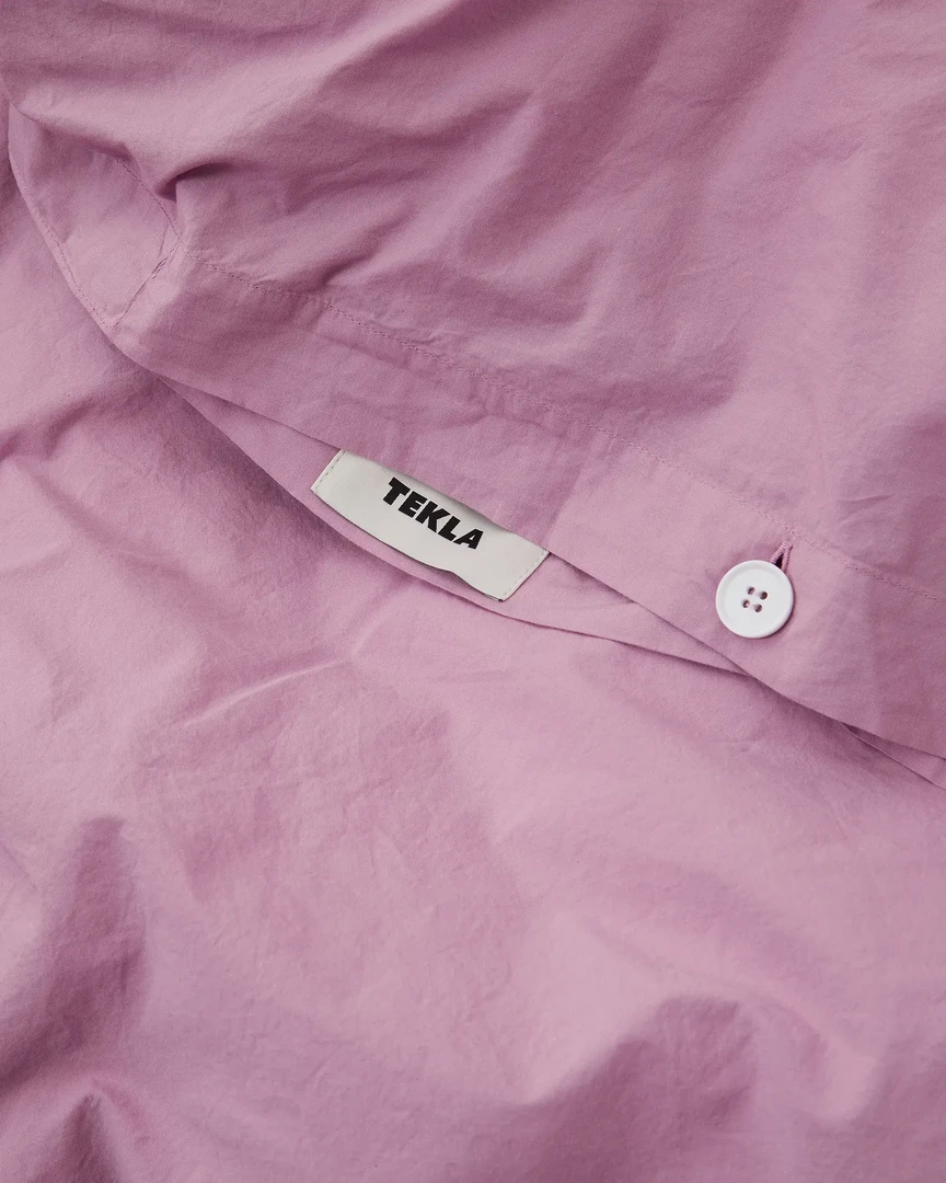 Tekla Percale Duvet Cover - Mallow Pink Home Living 4 Tekla Percale Duvet Cover - Mallow Pink Home Living