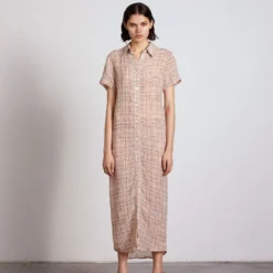 Wynn Hamlyn Fashion Jewellery Gauze Shirt Dress - Check