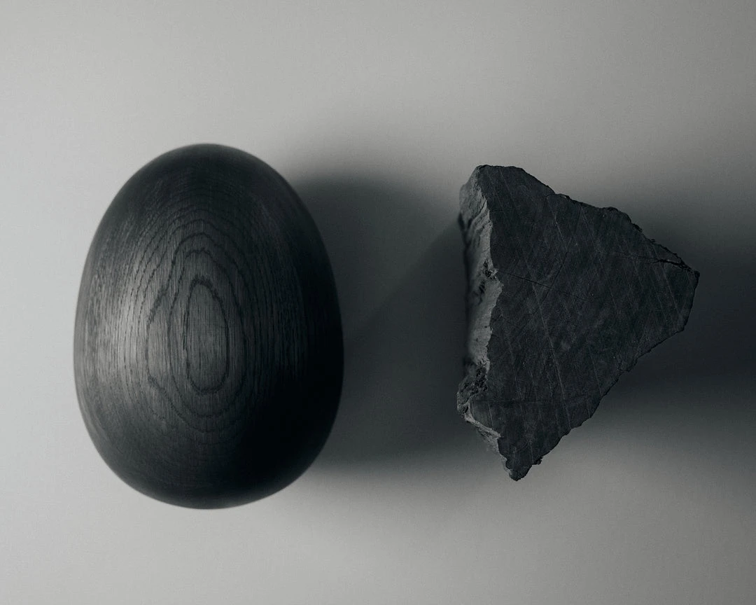 Fourth St. Egg Sculpture - Solid Oak 6 Fourth St. Egg Sculpture - Solid Oak