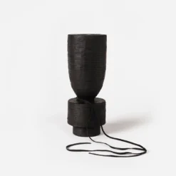 Arno Declercq Pot Vase With Leather - Black Home Living