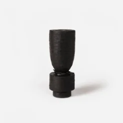 Arno Declercq Pot Vase With Leather - Black Home Living