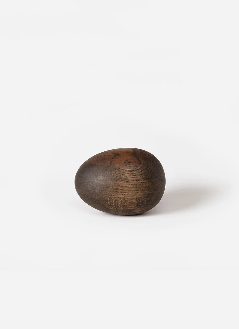 Fourth St. Egg Sculpture - Solid Oak 3 Fourth St. Egg Sculpture - Solid Oak