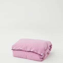 Tekla Percale Duvet Cover - Mallow Pink Home Living 7 Tekla Percale Duvet Cover - Mallow Pink Home Living