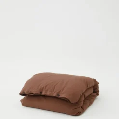 Tekla Percale Duvet Cover - Cocoa Brown 7 Tekla Percale Duvet Cover - Cocoa Brown