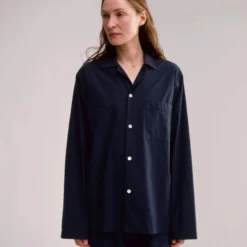 Tekla Poplin Sleep Shirt - True Navy 17 Tekla Poplin Sleep Shirt - True Navy