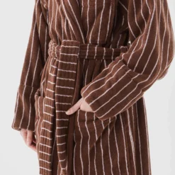 Tekla Classic Bathrobe - Lima Stripe New Arrivals