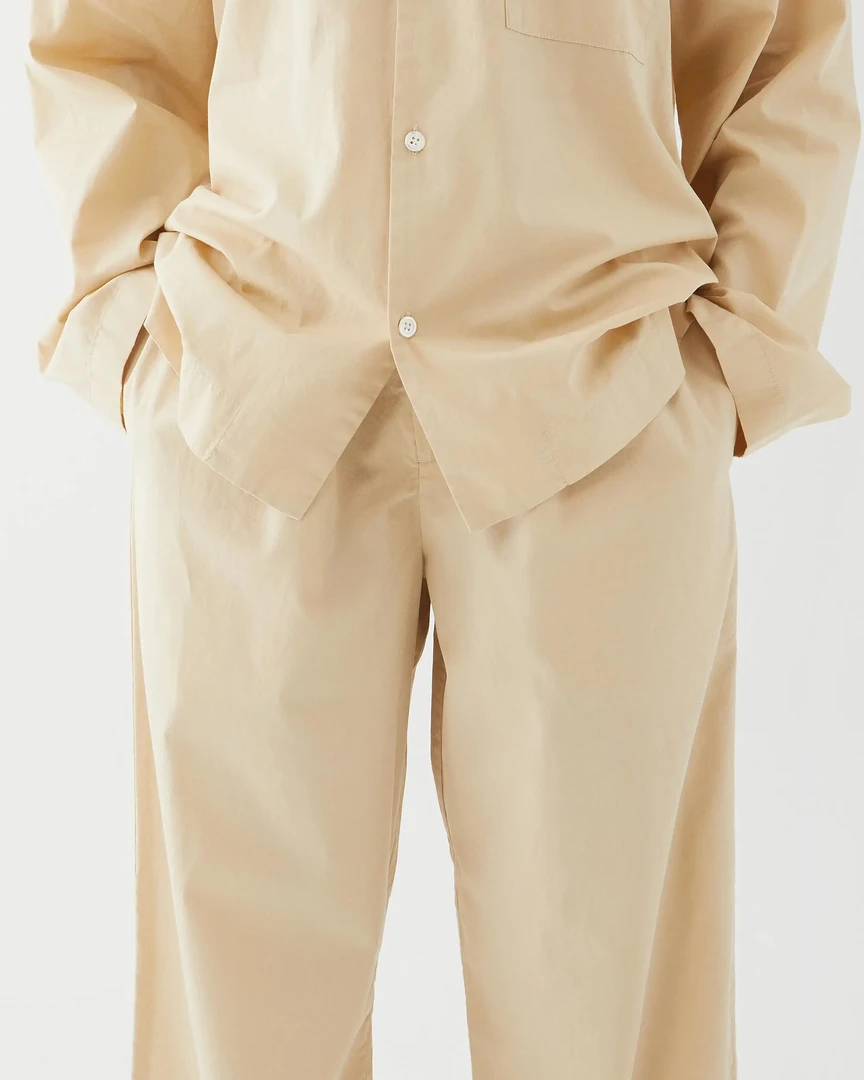 Tekla Fashion Jewellery Poplin Sleep Pants - Khaki 7 Tekla Fashion Jewellery Poplin Sleep Pants - Khaki