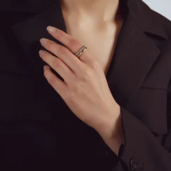 Jessica McCormack Fashion Jewellery Diamond Eternity Band - Cut-Down Small Diamond Blackened Gold