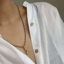 Jessica McCormack Ball N Chain Pendant - Diamond Pear Shaped