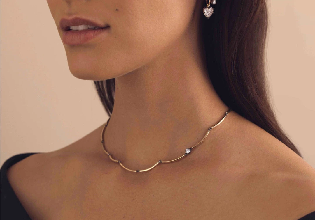 Jessica McCormack Fashion Jewellery Chi Chi Necklace - Yellow Gold 0.25ct Diamond 4 Jessica McCormack Fashion Jewellery Chi Chi Necklace - Yellow Gold 0.25ct Diamond