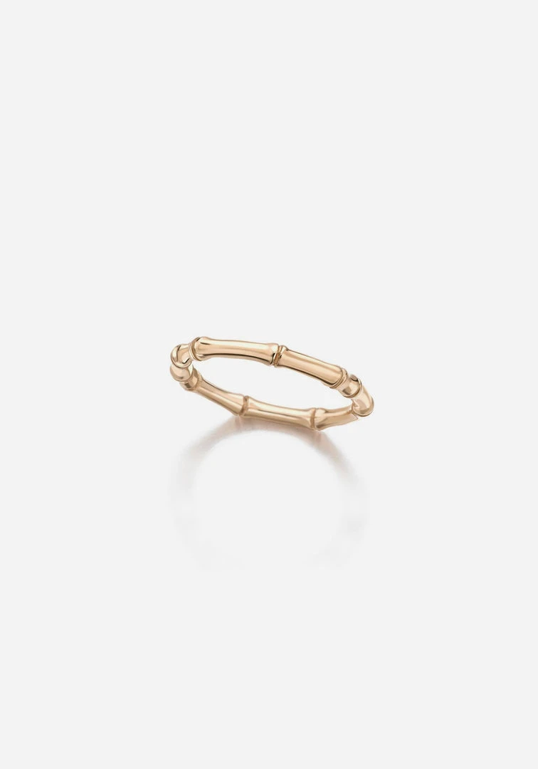 Jessica McCormack Fashion Jewellery Bamboo Ring - Rose Gold Wide Band 3 Jessica McCormack Fashion Jewellery Bamboo Ring - Rose Gold Wide Band