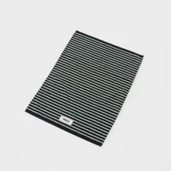 Tekla Bathmat - Black And Mint