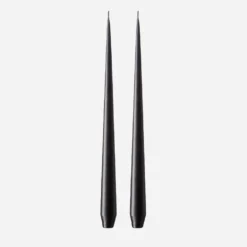 Ester And Erik Tapered Candles 32cm - Black #75 Home Living