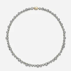 Jessica McCormack Signature Necklace - Diamond Button Back Necklace Fashion Jewellery