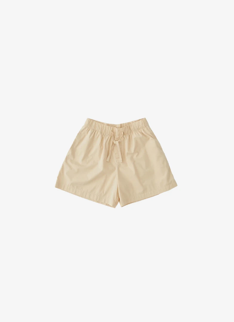 Tekla Poplin Sleep Shorts - Khaki 3 Tekla Poplin Sleep Shorts - Khaki