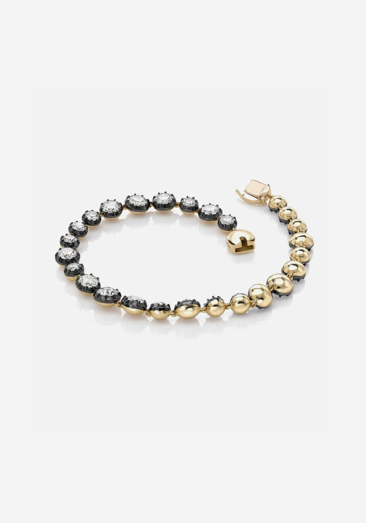 Jessica McCormack Signature Bracelet - Button Back Diamond Bracelet Fashion Jewellery 4 Jessica McCormack Signature Bracelet - Button Back Diamond Bracelet Fashion Jewellery