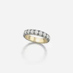 Jessica McCormack Diamond Eternity Band - Cut-Down Medium Diamond Blackened Gold