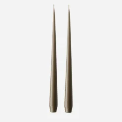 Ester And Erik Tapered Candles 32cm - Dusty Brown #77 Home Living