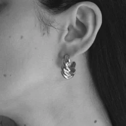 Sophie Buhai Fashion Jewellery Gold Rope Hoop Earrings - Large