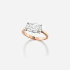 Jessica McCormack Elongated Cushion East-West Diamond Ring