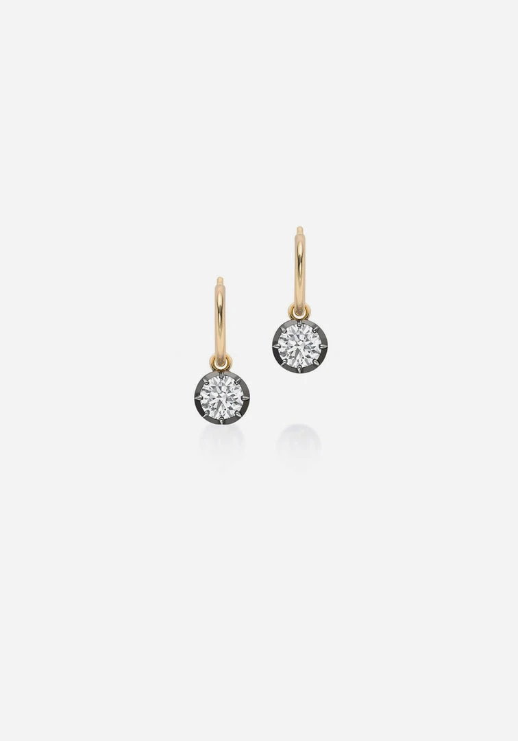 Jessica McCormack Signature Diamond Gypsets - Brilliant Cut Blackened Gold Fashion Jewellery 3 Jessica McCormack Signature Diamond Gypsets - Brilliant Cut Blackened Gold Fashion Jewellery