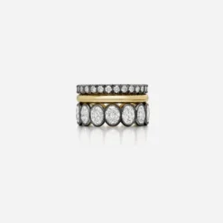 Jessica McCormack Half-Set Diamond Eternity Band - Rose And Blackened Gold