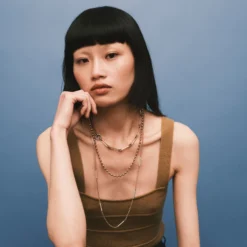 Jessica McCormack Fashion Jewellery Signature Necklace - 30" Space Bar Belcher Chain