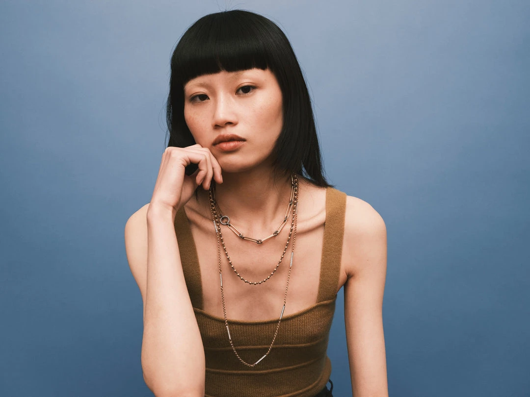 Jessica McCormack Fashion Jewellery Signature Necklace - 30" Space Bar Belcher Chain 4 Jessica McCormack Fashion Jewellery Signature Necklace - 30" Space Bar Belcher Chain