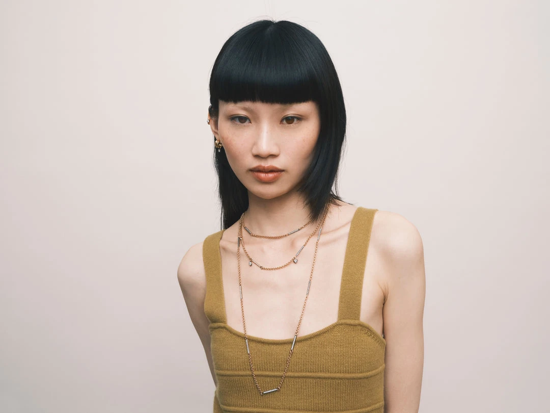 Jessica McCormack Signature Necklace - 18" Space Bar Belcher Chain 4 Jessica McCormack Signature Necklace - 18" Space Bar Belcher Chain