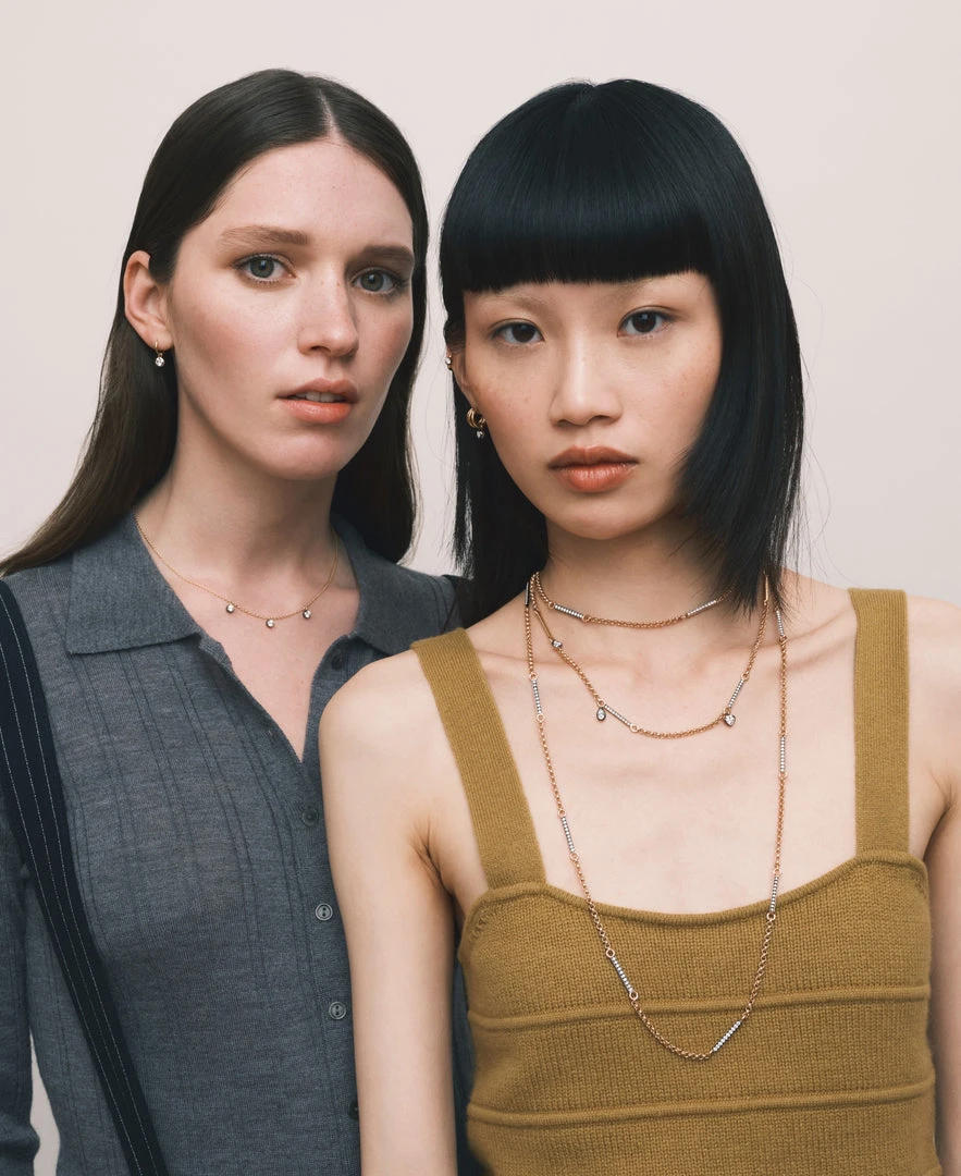 Jessica McCormack Signature Necklace - 18" Space Bar Belcher Chain 5 Jessica McCormack Signature Necklace - 18" Space Bar Belcher Chain