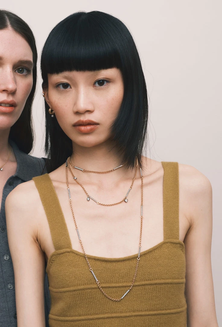 Jessica McCormack Fashion Jewellery Signature Necklace - 30" Space Bar Belcher Chain 6 Jessica McCormack Fashion Jewellery Signature Necklace - 30" Space Bar Belcher Chain