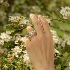 Jessica McCormack Fashion Jewellery Snake Ring - Enamel Lilac