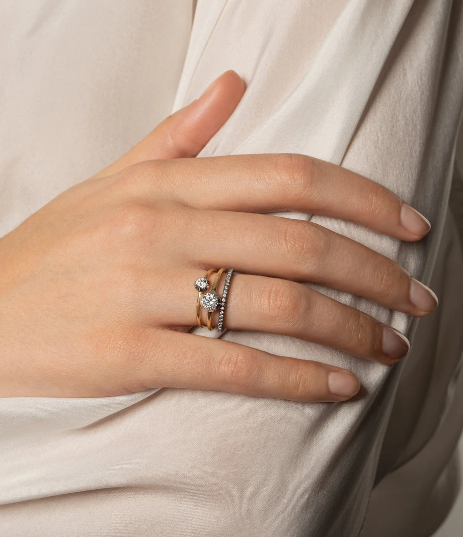 Jessica McCormack Button Back Diamond Ring - Brilliant Cut 0.25ct BWG Fashion Jewellery 4 Jessica McCormack Button Back Diamond Ring - Brilliant Cut 0.25ct BWG Fashion Jewellery