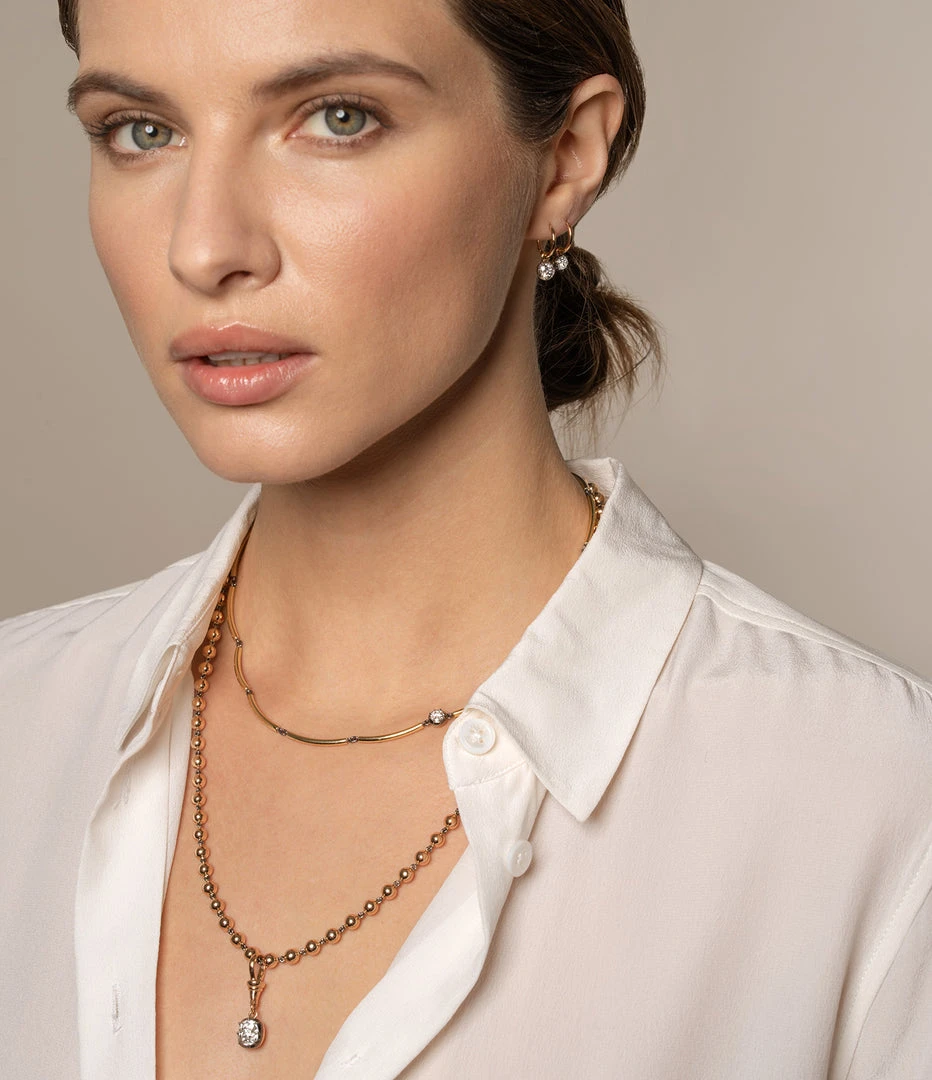 Jessica McCormack Fashion Jewellery Chi Chi Necklace - Yellow Gold 0.25ct Diamond 5 Jessica McCormack Fashion Jewellery Chi Chi Necklace - Yellow Gold 0.25ct Diamond