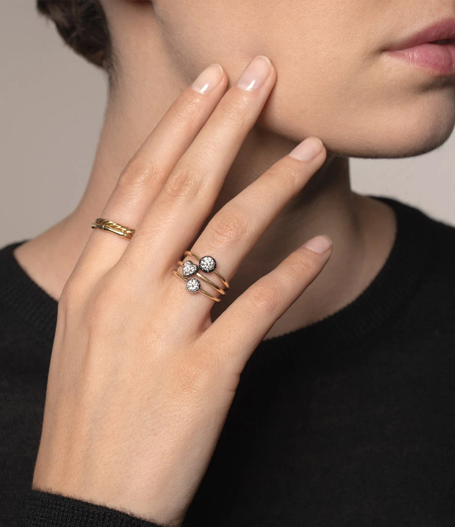 Jessica McCormack Button Back Diamond Ring - Brilliant Cut 0.25ct BWG Fashion Jewellery 5 Jessica McCormack Button Back Diamond Ring - Brilliant Cut 0.25ct BWG Fashion Jewellery