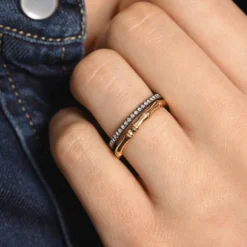 Jessica McCormack Fashion Jewellery Bamboo Ring - Rose Gold Wide Band 6 Jessica McCormack Fashion Jewellery Bamboo Ring - Rose Gold Wide Band