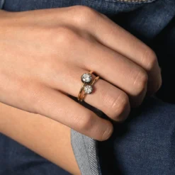 Jessica McCormack Fashion Jewellery Button Back Diamond Ring - Brilliant Cut 0.70ct BWG