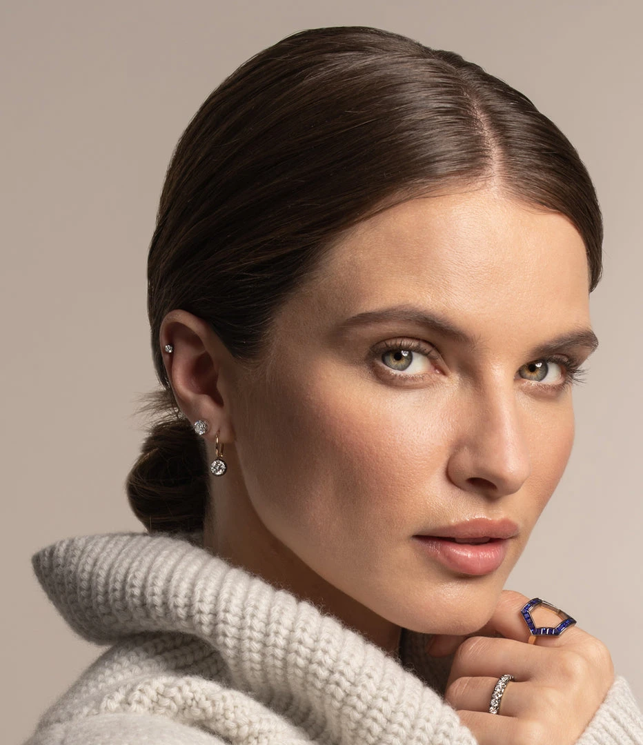 Jessica McCormack Signature Diamond Gypsets - Brilliant Cut Blackened Gold Fashion Jewellery 8 Jessica McCormack Signature Diamond Gypsets - Brilliant Cut Blackened Gold Fashion Jewellery