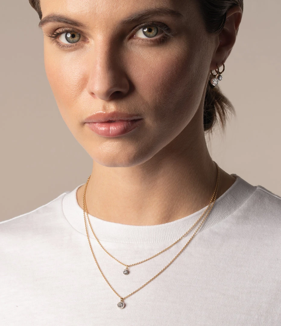 Jessica McCormack Fashion Jewellery Signature Diamond Pendant - Round Diamond Blackened Gold 5 Jessica McCormack Fashion Jewellery Signature Diamond Pendant - Round Diamond Blackened Gold