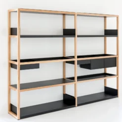 Case Furniture Lighting Lap Shelving - Double Bay Frame