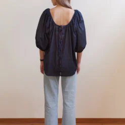 Mahsa Ballet Blouse In Navy Fashion Jewellery