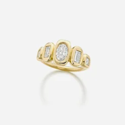 Jessica McCormack Fashion Jewellery On The Rocks Ring - 1.73ct Five Stone Multi-Shape Diamond Ring