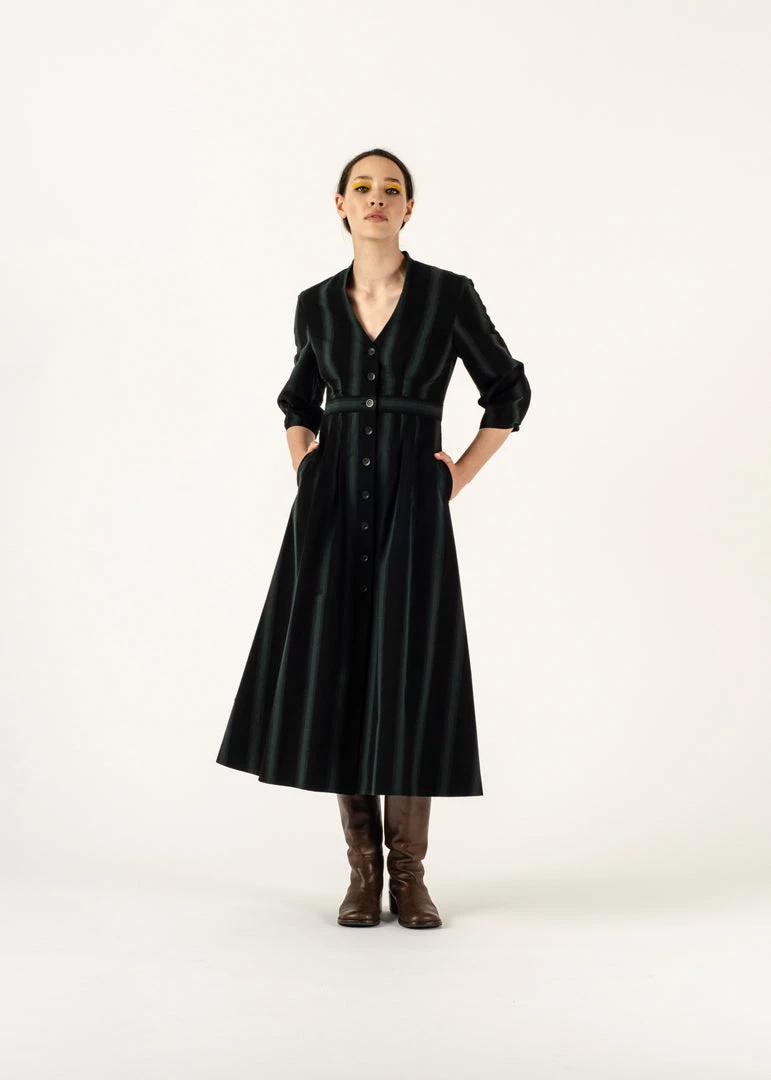 Penny Sage Fashion Jewellery Collette Dress - Emerald Stripe 3 Penny Sage Fashion Jewellery Collette Dress - Emerald Stripe